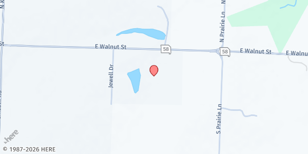 Map showing Fishes 'n Loaves of Raymore at 1315 E. Walnut St., Raymore, MO