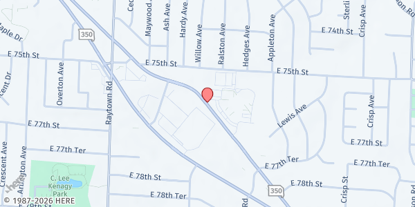 Map showing Hope Network of Raytown at 10500 East 350 Highway, Raytown, MO