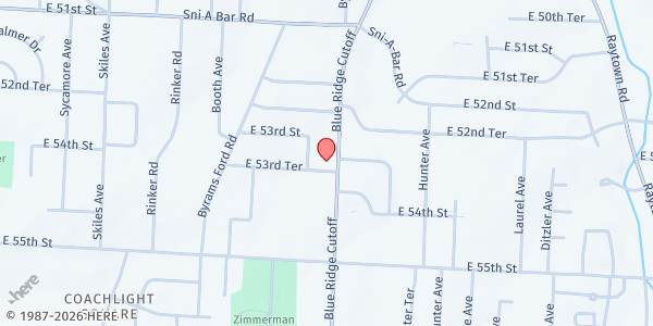 Map showing ICNA Relief at 5310 Blue Ridge Cutoff, Raytown, MO