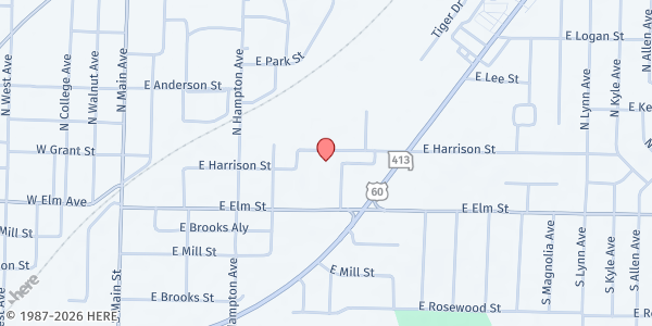 Map showing Destiny Church at 526 E. Harrison St., Republic, MO