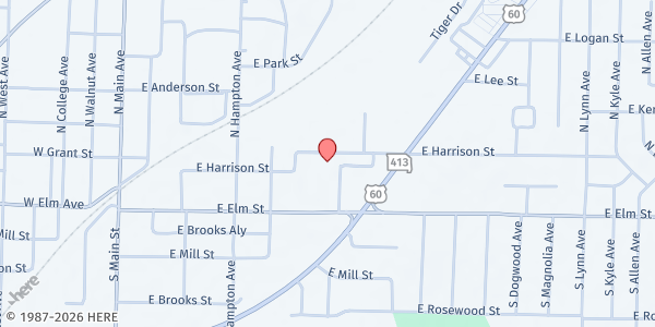 Map showing Destiny Church at 526 East Harrison Street, Republic, MO