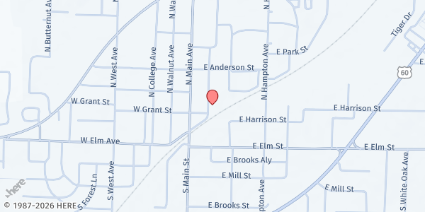 Map showing People Helping People at 210 North Pine Avenue, Republic, MO