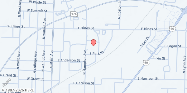 Map showing Republic School Pantry at 518 North Hampton Avenue, Republic, MO