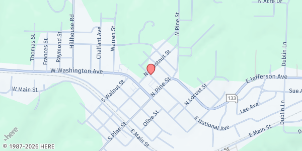 Map showing Good Samaritan Resource Center- Richland at 112 W. National St., Richland, MO