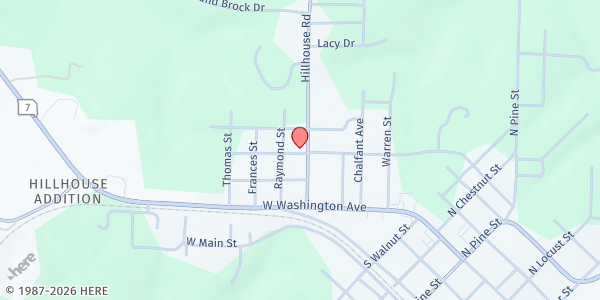 Map showing Richland R-IV at 304 Mildred Street, Richland, MO