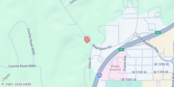 Map showing Church of Christ Rolla at 1303 Nagogami Rd, Rolla, MO