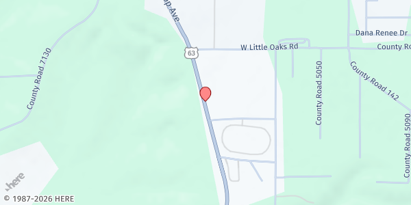 Map showing Phelps County Dream Center at 12684 US Highway 63 South, Rolla, MO