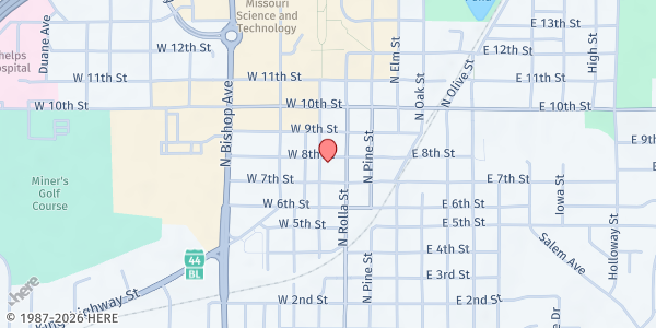 Map showing The Mission at 708 North Main St., Rolla, MO