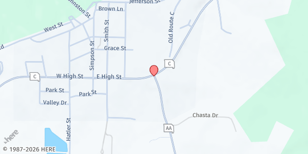 Map showing Russellville Trinity Lutheran Church Mobile Market (Cole County) at 13007 Route C, Russellville, MO