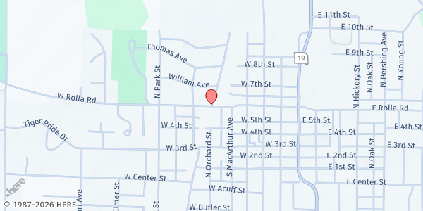 Map showing Aging Best - Salem Senior Center at 604 North McGrath Lane, Salem, MO