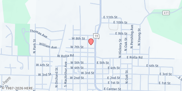 Map showing Lifeway Center Inc. at 701 N Main St, Salem, MO