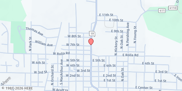 Map showing Shepherd's Nook- Lifeway Center at 701 North Main Street, Salem, MO