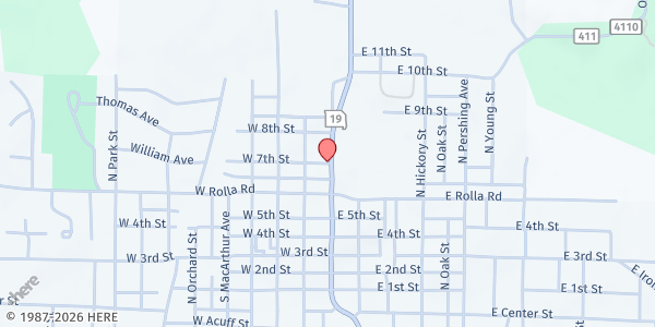 Map showing Shepherd's Nook - Lifeway Center at 701 N. Main St., Salem, MO