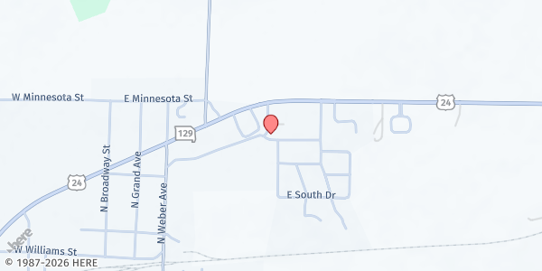 Map showing Salisbury Food Pantry at 311 E. Patterson, Salisbury, MO