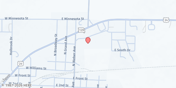 Map showing Salisbury Food Pantry at 311 E. Patterson, Salisbury, MO