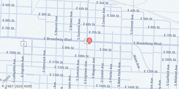 Map showing Salvation Army - Sedalia at 1200 E Broadway Blvd, Sedalia, MO