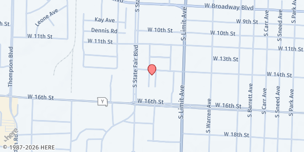 Map showing United Way of Pettis County at 1400 S Limit Ave # 29, Sedalia, MO