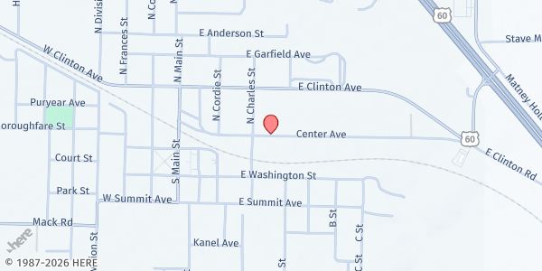 Map showing Ozarks Family YMCA - Seymour at 315 East Center Avenue, Seymour, MO