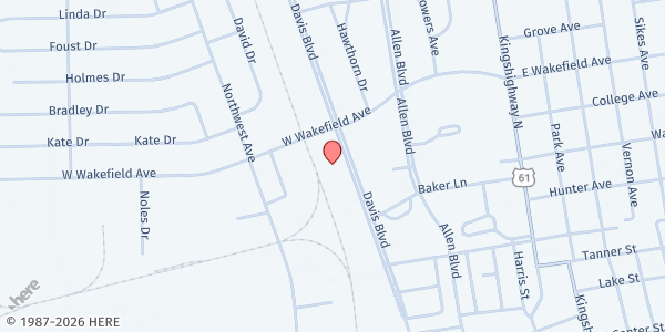 Map showing Good Neighbor Pantry at 813 Davis Blvd., Sikeston, MO