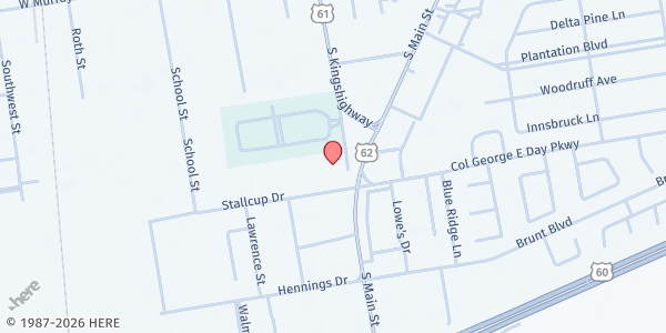 Map showing LIFE CHURCH at 951 South Kingshighway, Sikeston, MO
