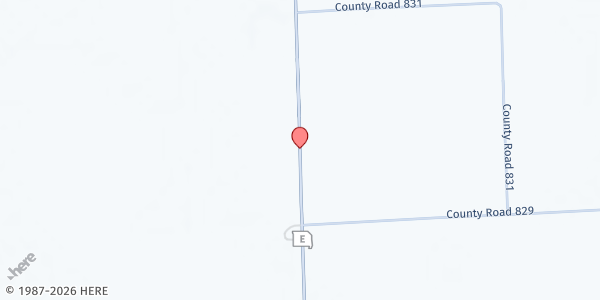 Map showing Miner Baptist Church at 416 State Hwy. H, Sikeston, MO