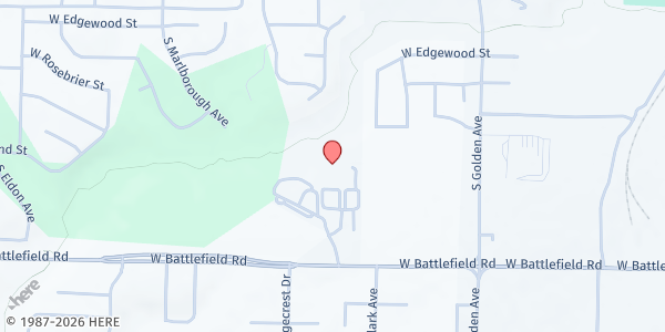 Map showing Carver Middle at 3325 West Battlefield Road, Springfield, MO