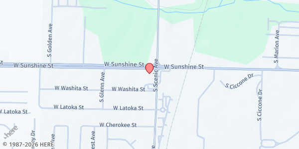 Map showing Fremont Elementary at 1813 South Scenic Avenue, Springfield, MO