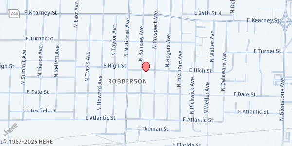 Map showing Hand Extended Food Pantry at 2157 N Prospect Ave, Springfield, MO