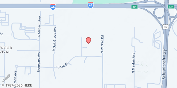 Map showing Ozarks Food Harvest - Location at 2810 N Cedarbrook Ave, Springfield, MO
