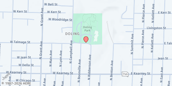 Map showing SeniorAge - Northview Senior Center at 301 E Talmage, Springfield, MO