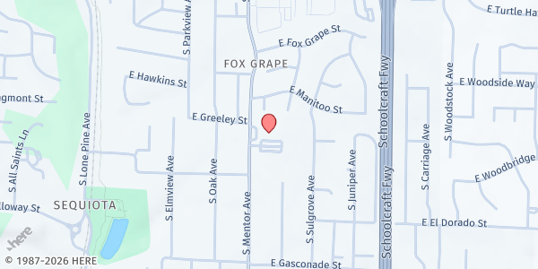 Map showing Sequiota Elementary at 3414 South Mentor Avenue, Springfield, MO