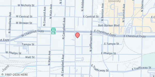 Map showing The Salvation Army - Harbor House at 636 N. Boonville Ave., Springfield, MO