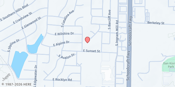 Map showing Wilder Elementary at 2526 South Hillsboro Avenue, Springfield, MO