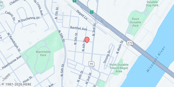 Map showing The Salvation Army - St. Charles at 2140 N 4th St, St Charles, MO