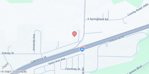 Map showing St James Church of Christ at 685 Sidney St, St James, MO