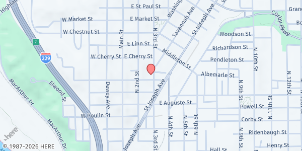 Map showing Interfaith Community Services - St Joseph at 1412 N 3rd St, St Joseph, MO