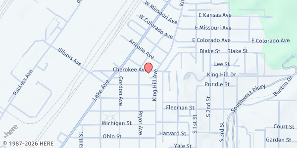 Map showing Interserv at 5400 King Hill Avenue, St. Joseph, MO