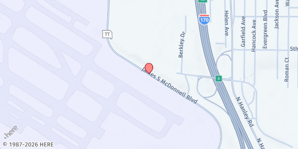 Map showing City Of Peace Pantry at 6140 Garfield, St Louis, MO