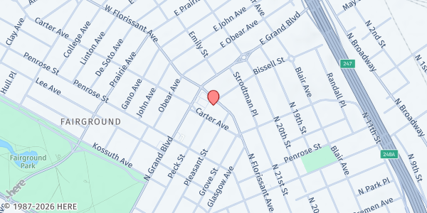 Map showing Food on the Move - North Grand at 4314 N. Grand Blvd., St Louis, MO