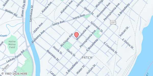 Map showing Grace Hill Patch Neighborhood/Urban League Stl at 7925 Minnesota Ave., St Louis, MO