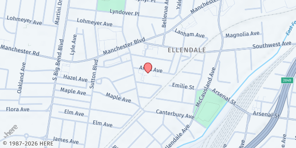 Map showing Immaculate Conception Maplewood at 7240 Anna Ave, St Louis, MO