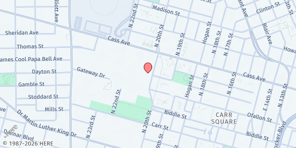 Map showing Love in Action at Polish Heritage Center at 1413 N. 20th St., St Louis, MO