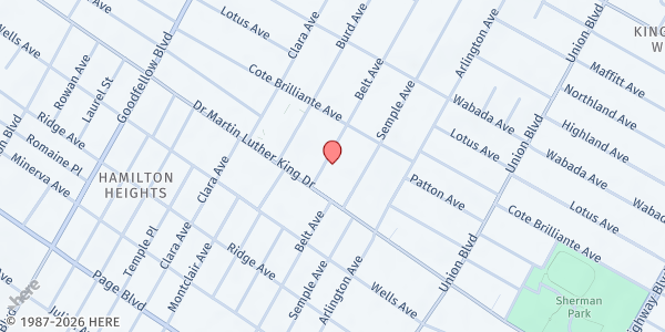 Map showing Mount Bethel Missionary Baptist Church at 1600 Belt Ave. St., St Louis, MO