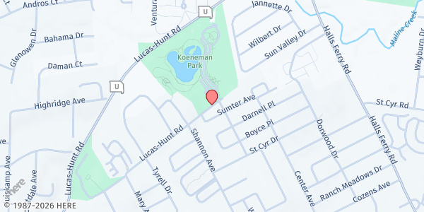 Map showing Northside SDA Church at 9001 Lucas and Hunt Rd., St Louis, MO