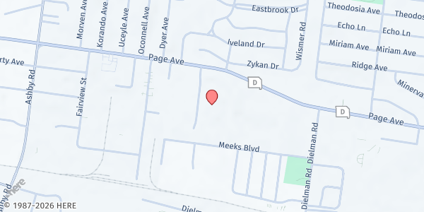 Map showing Operation Food Search Inc at 1644 Lotsie Blvd, St. Louis, MO