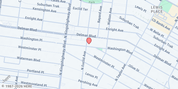 Map showing Trinity Episcopal - Trinity Food Ministry at 600 N Euclid Ave, St. Louis, MO