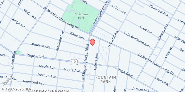 Map showing Urban League of Metropolitan St. Louis, Inc. - Headquarters at 1408 Kingshighway Blvd., St Louis, MO