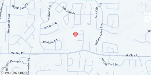 Map showing Food on the Move St. Peters at 3115 McClay Rd., St Peters, MO