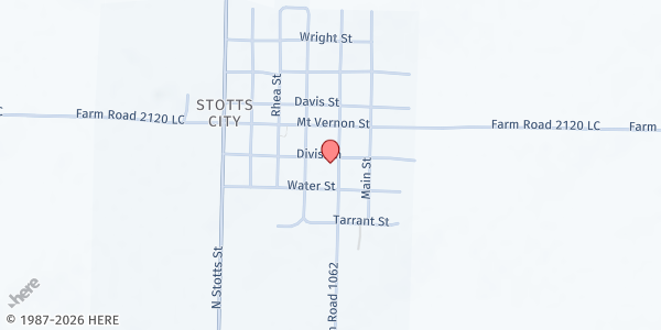 Map showing Whosoever Restoration House at 273 Division Street, Stotts City, MO