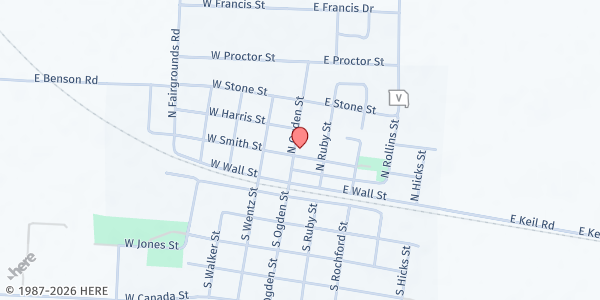 Map showing Sturgeon Ministerial Alliance Pantry at 101 E. Smith St., Sturgeon, MO